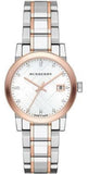 Buy Shop Burberry The City Silver Dial Two Tone Steel Strap Watch for Women - BU9214 USA Online