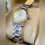 Buy Shop Burberry The City Silver Dial Two Tone Steel Strap Watch for Women - BU9217 USA Online