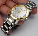 Buy Shop Burberry The City Silver Dial Two Tone Steel Strap Watch for Women - BU9217 USA Online