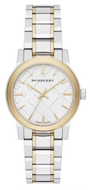 Buy Shop Burberry The City Silver Dial Two Tone Steel Strap Watch for Women - BU9217 USA Online