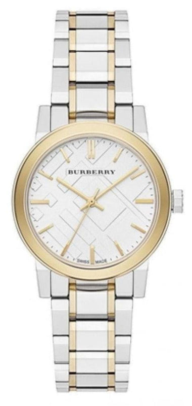 Buy Shop Burberry The City Silver Dial Two Tone Steel Strap Watch for Women - BU9217 USA Online