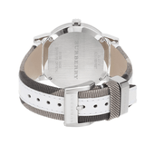 Buy Shop Burberry The City Silver Dial White Leather Strap Watch for Women - BU9019 USA Online