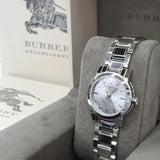 Buy Shop Burberry The City Silver Diamonds Dial Silver Steel Strap Watch for Women - BU9230 USA Online