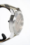 Buy Shop Burberry The City Smoke Dial Checked Brown Leather Strap Watch for Men - BU9358 USA Online
