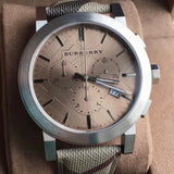 Buy Shop Burberry The City Smoked Brown Dial Brown Leather Strap Watch for Men - BU9361 USA Online