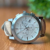 Buy Shop Burberry The City Smoked Brown Dial Brown Leather Strap Watch for Men - BU9361 USA Online