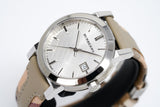 Buy Shop Burberry The City White Dial Beige Leather Strap Watch for Women - BU9132 USA Online