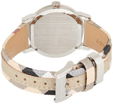 Buy Shop Burberry The City White Dial Beige Leather Strap Watch for Women - BU9132 USA Online