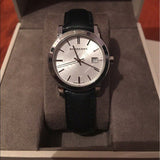Buy Shop Burberry The City White Dial Black Leather Strap Watch for Men - BU9008 USA Online