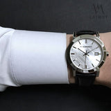 Buy Shop Burberry The City White Dial Black Leather Strap Watch for Men - BU9008 USA Online