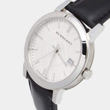 Buy Shop Burberry The City White Dial Black Leather Strap Watch for Men - BU9008 USA Online