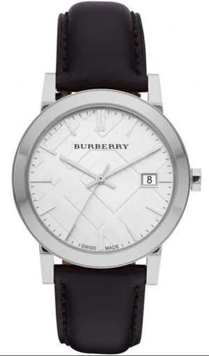 Buy Shop Burberry The City White Dial Black Leather Strap Watch for Men - BU9008 USA Online