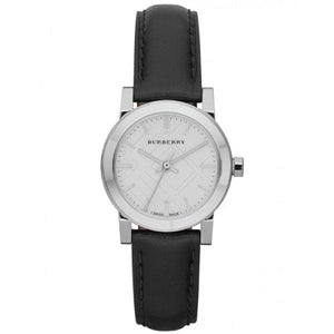 Buy Shop Burberry The City White Dial Black Leather Strap Watch for Women - BU9206 USA Online