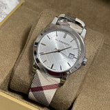 Buy Shop Burberry The City White Dial Brown Leather Strap Watch for Women - BU9113 USA Online