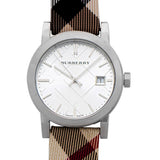 Buy Shop Burberry The City White Dial Brown Leather Strap Watch for Women - BU9113 USA Online
