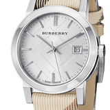 Buy Shop Burberry The City White Dial Brown Leather Strap Watch for Women - BU9113 USA Online
