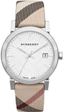Buy Shop Burberry The City White Dial Brown Leather Strap Watch for Women - BU9113 USA Online