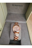 Buy Shop Burberry The City White Dial Rose Gold Steel Strap Watch for Women - BU9104 USA Online