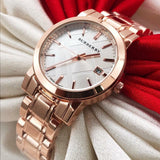 Buy Shop Burberry The City White Dial Rose Gold Steel Strap Watch for Women - BU9104 USA Online