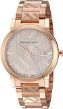Buy Shop Burberry The City White Dial Rose Gold Steel Strap Watch for Women - BU9104 USA Online