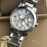 Buy Shop Burberry The City White Dial Silver Steel Strap Watch for Men - BU9750 USA Online