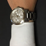 Buy Shop Burberry The City White Dial Silver Steel Strap Watch for Men - BU9750 USA Online