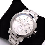 Buy Shop Burberry The City White Dial Silver Steel Strap Watch for Men - BU9750 USA Online
