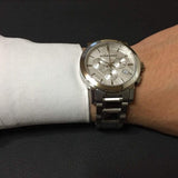 Buy Shop Burberry The City White Dial Silver Steel Strap Watch for Men - BU9750 USA Online