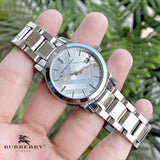 Buy Shop Burberry The City White Dial Silver Steel Strap Watch for Women - BU9100 USA Online