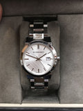 Buy Shop Burberry The City White Dial Silver Steel Strap Watch for Women - BU9100 USA Online