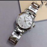 Buy Shop Burberry The City White Dial Silver Steel Strap Watch for Women - BU9100 USA Online