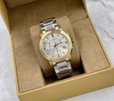 Buy Shop Burberry The City White Dial Two Tone Steel Strap Watch for Men - BU9751 USA Online