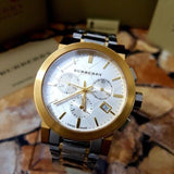 Buy Shop Burberry The City White Dial Two Tone Steel Strap Watch for Men - BU9751 USA Online