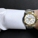Buy Shop Burberry The City White Dial Two Tone Steel Strap Watch for Men - BU9751 USA Online