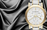 Buy Shop Burberry The City White Dial Two Tone Steel Strap Watch for Men - BU9751 USA Online