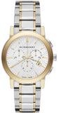 Buy Shop Burberry The City White Dial Two Tone Steel Strap Watch for Men - BU9751 USA Online