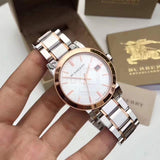 Buy Shop Burberry The City White Dial Two Tone Steel Strap Watch for Women - BU9006 USA Online
