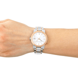 Buy Shop Burberry The City White Dial Two Tone Steel Strap Watch for Women - BU9105 USA Online