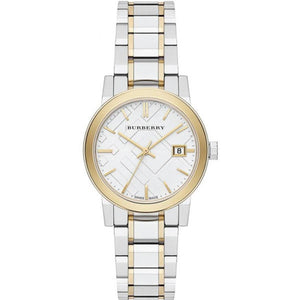 Buy Shop Burberry The City White Dial Two Tone Steel Strap Watch for Women - BU9115 USA Online