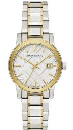 Buy Shop Burberry The City White Dial Two Tone Steel Strap Watch for Women - BU9115 USA Online