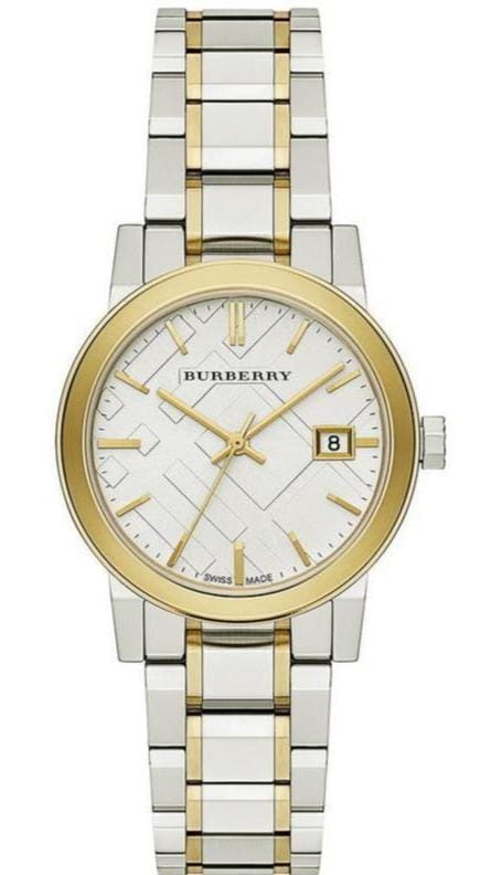 Buy Shop Burberry The City White Dial Two Tone Steel Strap Watch for Women - BU9115 USA Online