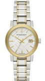 Buy Shop Burberry The City White Dial Two Tone Steel Strap Watch for Women - BU9115 USA Online