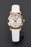 Buy Shop Burberry The City White Dial White Leather Strap Watch for Women - BU9012 USA Online