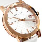 Buy Shop Burberry The City White Dial White Leather Strap Watch for Women - BU9012 USA Online