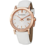 Buy Shop Burberry The City White Dial White Leather Strap Watch for Women - BU9012 USA Online