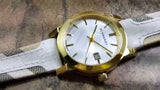 Buy Shop Burberry The City White Dial White Leather Strap Watch for Women - BU9015 USA Online