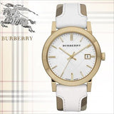 Buy Shop Burberry The City White Dial White Leather Strap Watch for Women - BU9015 USA Online
