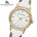 Buy Shop Burberry The City White Dial White Leather Strap Watch for Women - BU9015 USA Online