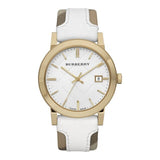 Buy Shop Burberry The City White Dial White Leather Strap Watch for Women - BU9110 USA Online