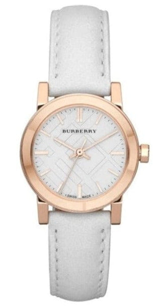 Buy Shop Burberry The City White Dial White Leather Strap Watch for Women - BU9209 USA Online